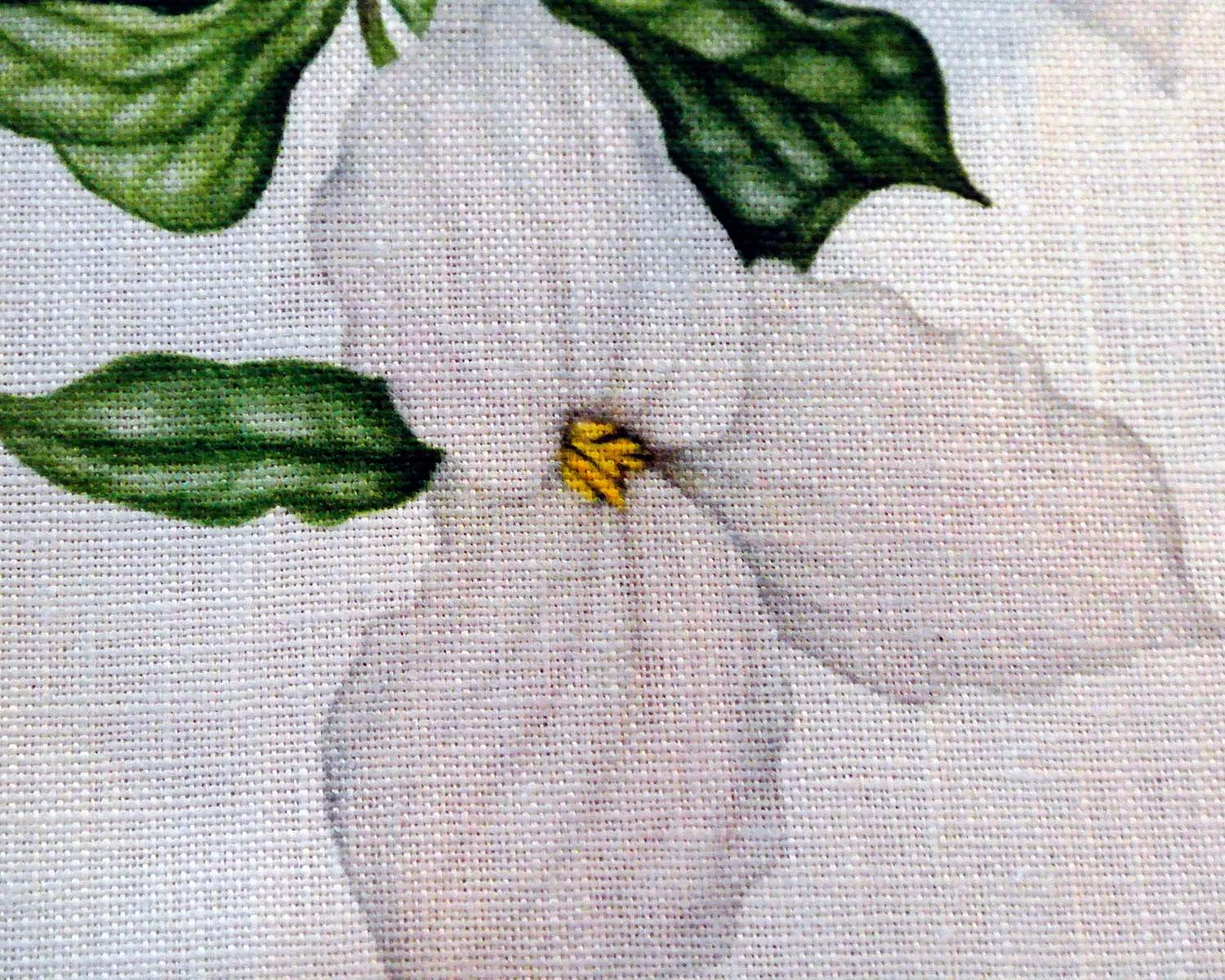 Linen Dinner Napkins Irises Blue 3 Linen Dinner Napkins Irises Blue 2